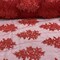 1 Yard Red Floral Sequin Lace Fabric Embroidered Mesh Polyester for Prom Dresses Gowns 51" Width